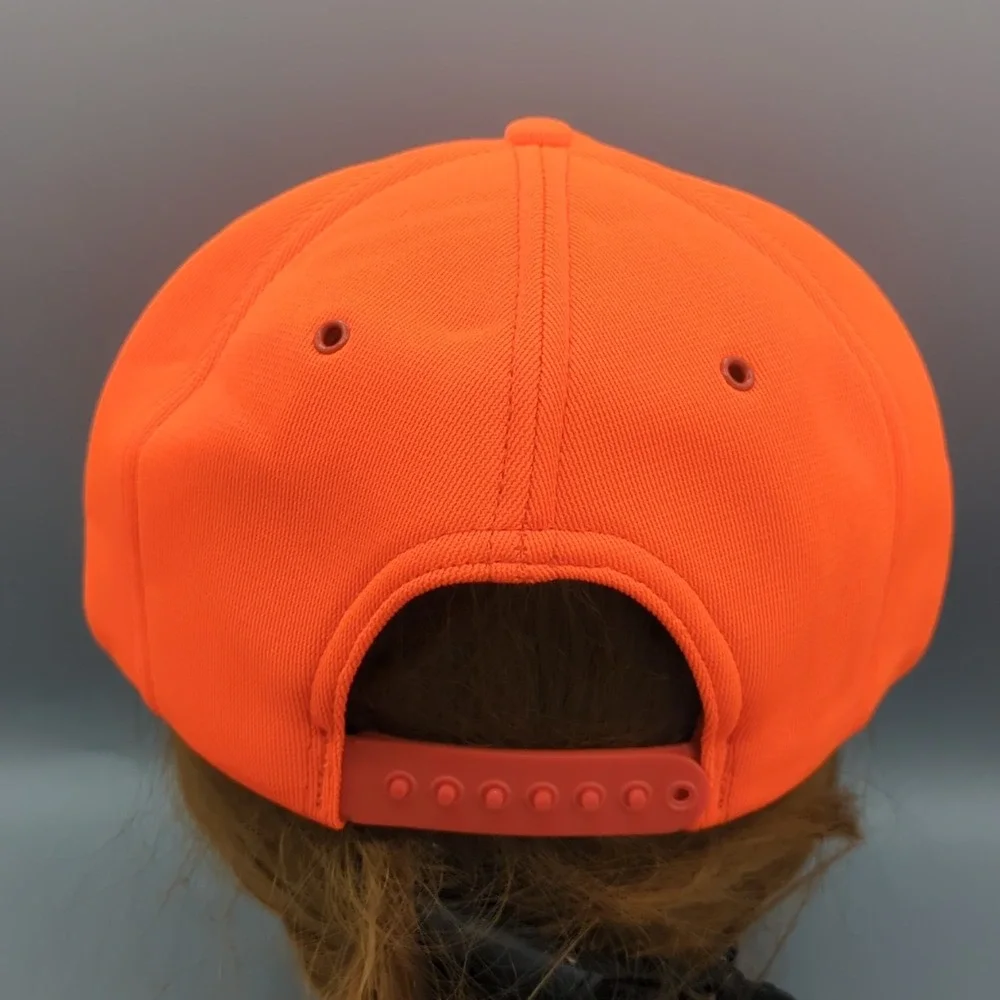 Vintage 3M Hat Orange Full Foam Snapback Cap America Made USA 90s Promo